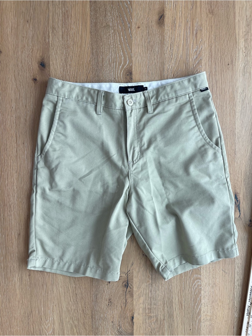 Vans Men's Light Khaki Flat Front Shorts